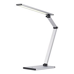 Schreibtischleuchte Ku.silber m.Standfuss u.4-Stufen-Dimmer m.LED
