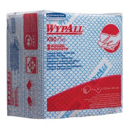 Wischtuch WYPALL X80 19139 L350xB340ca.mm blau 8 Btl.à 30 Tü.
