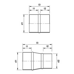 Norres Schlauchreduzierung CONNECT 270-271 f.ID 100-80mm f.Schlauchreduzierung