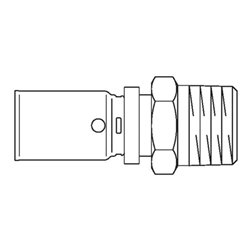 Oventrop Press-Anschluss Cofit P mit Außengewinde, roh 32 x 3,0 mm x R 1'