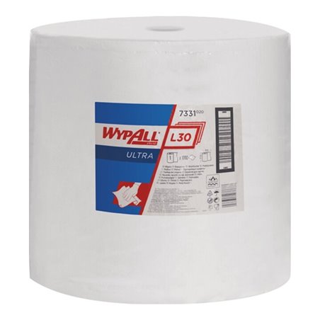 Wischtuch WYPALL L30 7331 L380xB370ca.mm weiß 3-lagig 1000 Tü./Rl.