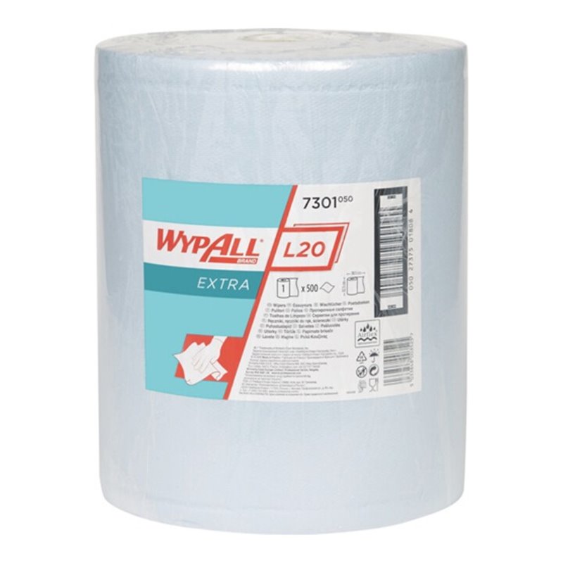 Wischtuch WYPALL L20 7301 L385xB325ca.mm blau 2-lagig 500 Tü./Rl.