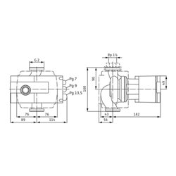 Wilo Hocheffizienzpumpe Stratos mit Verschraubungsanschluss Typ 30/1-8, Rp 1 1/4', 180 mm