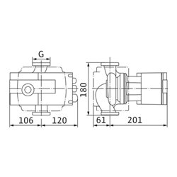 Wilo Hocheffizienzpumpe Stratos mit Verschraubungsanschluss Typ 30/1-12, Rp 1 1/4', 180 mm
