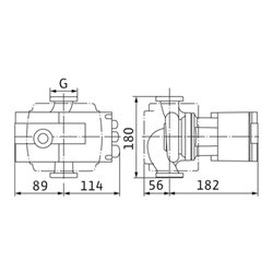 Wilo Hocheffizienzpumpe Stratos mit Verschraubungsanschluss Typ 30/1-6, Rp 1 1/4', 180 mm