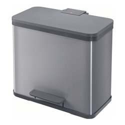 Hailo Tretabfallsammler 3x9 l H440xB470xT250 mm Stahlbl. silber