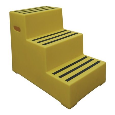 Schwerlasttritt Stufen 3 Plattform-H.620mm Ku.gelb