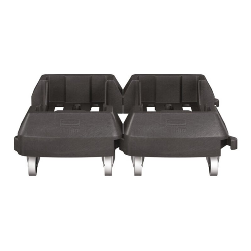 Fahrwagen m.4 Lenkrollen Wertstoffsammler 60l schwarz RUBBERMAID