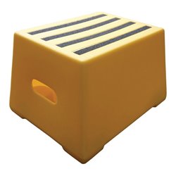 Schwerlasttritt Stufen 1 Plattform-H.300mm Ku.gelb