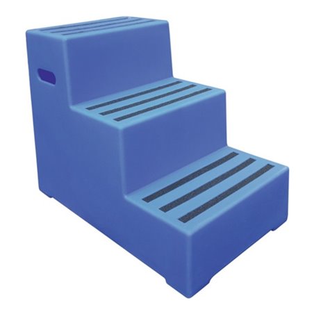 Schwerlasttritt Stufen 3 Plattform-H.620mm Ku.blau