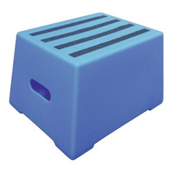 Schwerlasttritt Stufen 1 Plattform-H.300mm Ku.blau