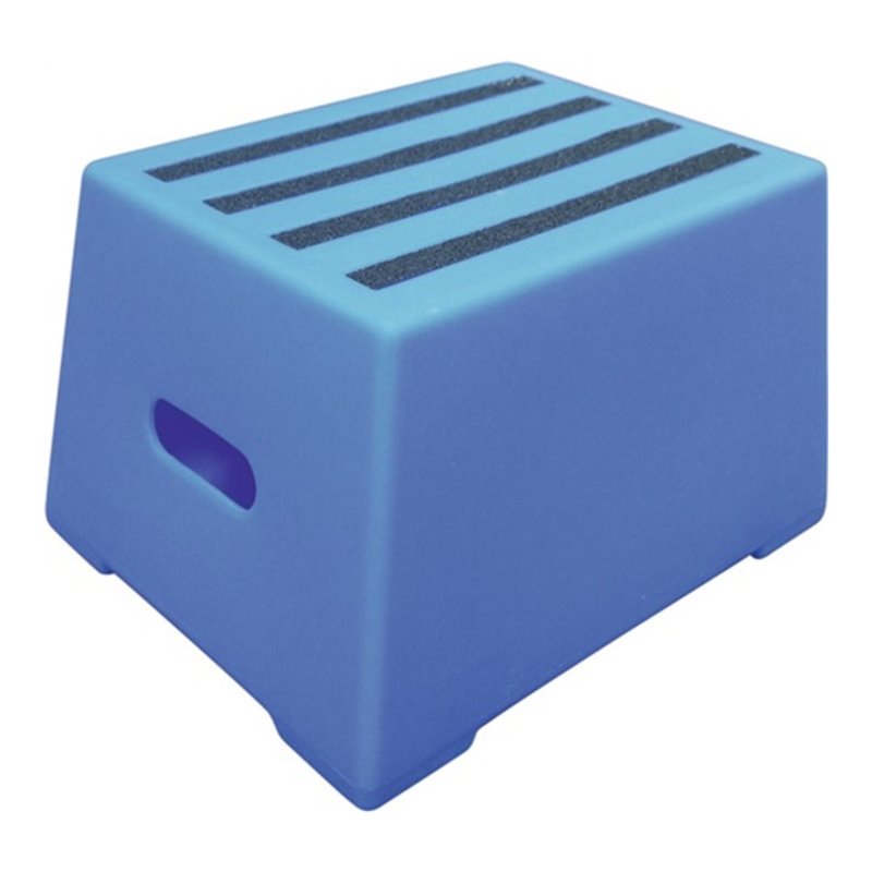 Schwerlasttritt Stufen 1 Plattform-H.300mm Ku.blau