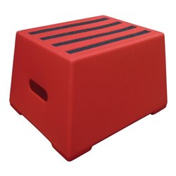 Schwerlasttritt Stufen 1 Plattform-H.300mm Ku.rot