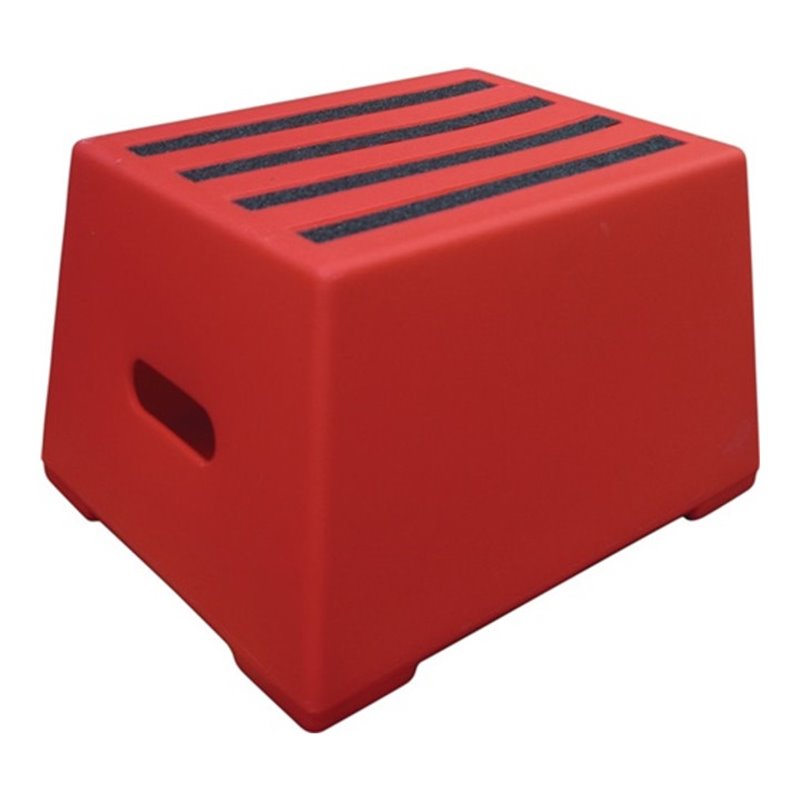 Schwerlasttritt Stufen 1 Plattform-H.300mm Ku.rot