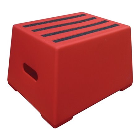 Schwerlasttritt Stufen 1 Plattform-H.300mm Ku.rot