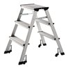 Klapptritt Stufen 3 Plattform-H.630mm Alu.fahrbar