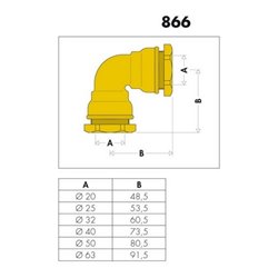 Caleffi Winkelverschraubung 866 Messing 63 mm