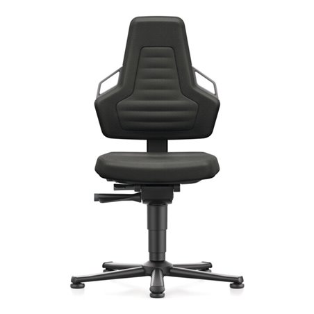 bimos Arbeitsdrehstuhl Nexxit Bodengleiter Supertec-Gewebe schwarz 450-600mm