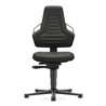 bimos Arbeitsdrehstuhl Nexxit Bodengleiter Supertec-Gewebe schwarz 450-600mm
