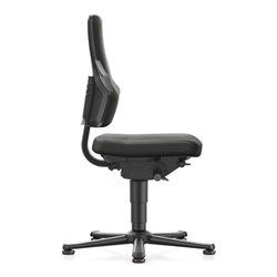 bimos Arbeitsdrehstuhl Nexxit Bodengleiter Supertec-Gewebe schwarz 450-600mm