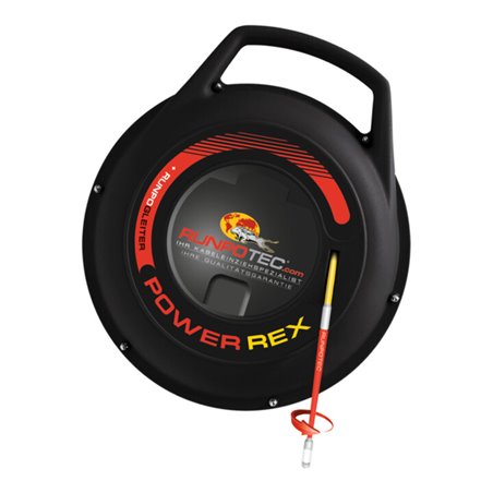 RUNPOTEC Kabeleinziehband-Glasfaser-PowerRex in Kunststoff-Box, Bandlänge: 20 m