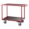 Tischwagen 2 Ladeflächen L790xB490mm karminrot Gesamt-Trgf.250kg
