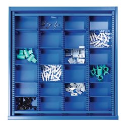 Schubladenunterteilungsmaterial BK 600 Front-H.100mm 3 Längs-/20 Querteiler