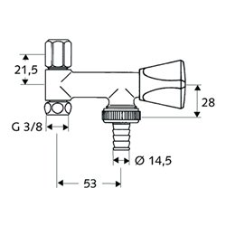 Schell Geräteventil für Eckventile mit Rückflussverhinderer 3/8' chrom