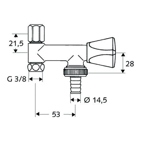 Schell Geräteventil für Eckventile mit Rückflussverhinderer 3/8' chrom
