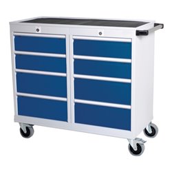 Bedrunka+Hirth Werkbank B1060xT500xH1005mm Buche Multiplex lichtgrau signalblau Anz.Schubl.8