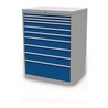 Bedrunka+Hirth Schubladenschrank H1319xB1005xT736mm lichtgrau/signalblau 10 Schubl.