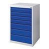 Schubladenschrank BK 600 H1000xB600xT600mm grau/blau 7 Schubl.Einfachauszug