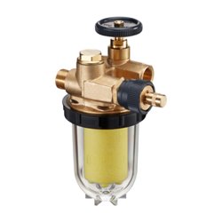 Oventrop Einstrang-Heizölfilter Oilpur E A R m Absp., RL + Entl., Sinterkst. 50-75 my