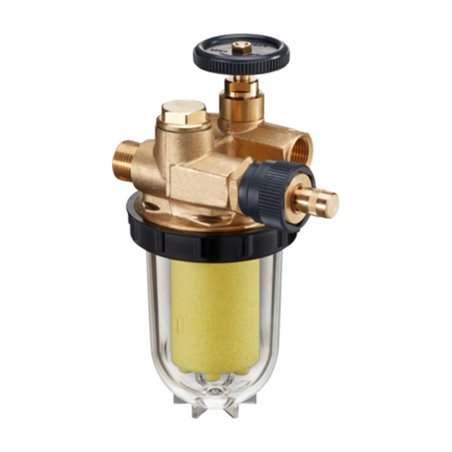 Oventrop Einstrang-Heizölfilter Oilpur E A R m Absp., RL + Entl., Sinterkst. 50-75 my