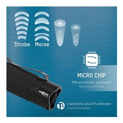 ANSMANN LED-Taschenlampe 320 lm 4xAAA Microzellen ca.140m