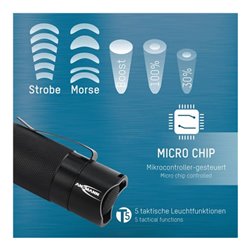 ANSMANN LED-Taschenlampe 320 lm 4xAAA Microzellen ca.140m