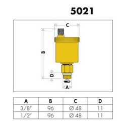 Caleffi Automatischer Schnellentlüfter MINICAL mit Absperrung 1/2'