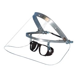 Klappbrille DIN EN 166 an Alu-Helmhalterung PC/Metall ASCHUA