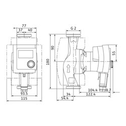 Wilo Hocheffizienzpumpe Stratos PICO plus 30/1-4, Rp 1 1/4', 180 mm