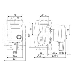 Wilo Hocheffizienzpumpe Stratos PICO plus 25/1-6-130, Rp 1', 130 mm