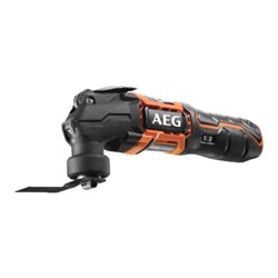 AEG Akku-Multitool BMT12C-152B 12V inkl. 2x 12V / 2,0 Ah PRO Akkus, Schnellladegerät, Schleifpapier, Sägeblätter, Werkzeugtasche