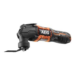 AEG Akku-Multitool BMT12C-152B 12V inkl. 2x 12V / 2,0 Ah PRO Akkus, Schnellladegerät, Schleifpapier, Sägeblätter, Werkzeugtasche