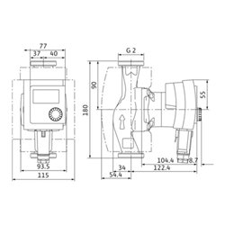 Wilo Hocheffizienzpumpe Stratos PICO plus 30/1-6, Rp 1 1/4', 180 mm