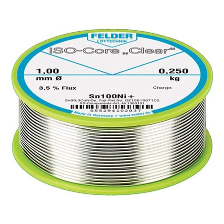 Felder Lötdraht ISO-Core® Clear 2mm 250g Sn100Ni+
