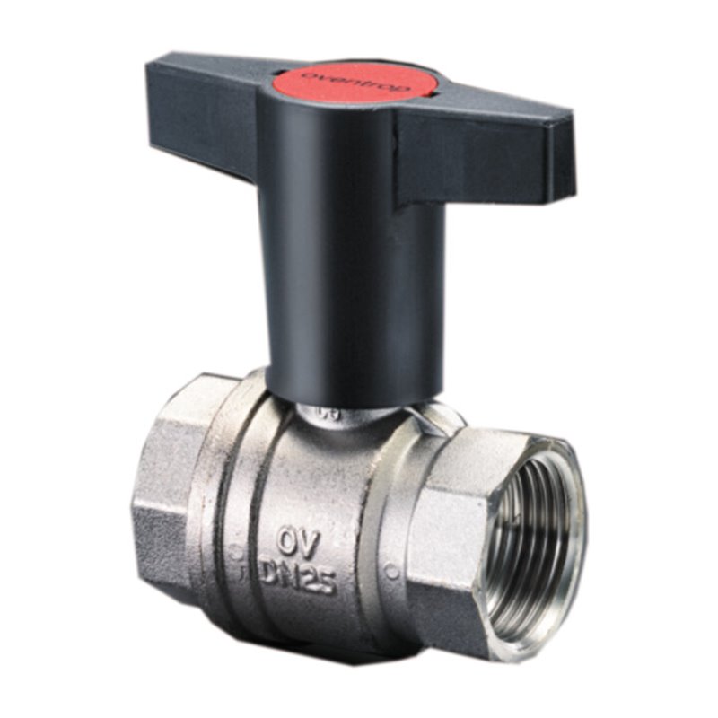 Oventrop Kugelhahn Optibal DN 32, PN 16, beids. IG, MS vernickelt