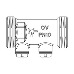 Oventrop Rückflussverhinderer Aquastrom R AG/AG, beiderseits flachdichtend DN 32, G 1 1/2'