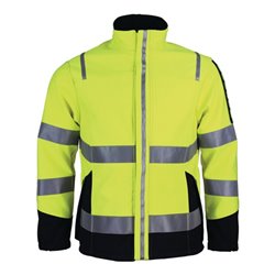 Multinorm Warnschutzsoftshelljacke Gr.M gelb/marineblau