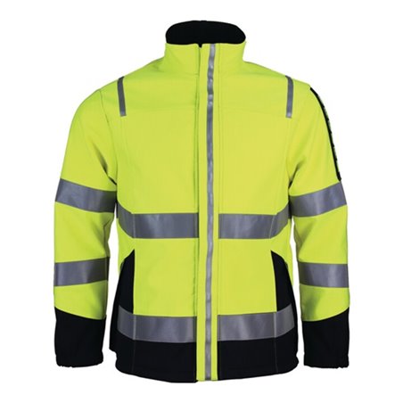 Multinorm Warnschutzsoftshelljacke Gr.XL gelb/marineblau