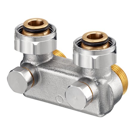 Oventrop Umlenkstück G 3/4 ÜMxG 3/4 AG, Eck, m Absp., MS vern