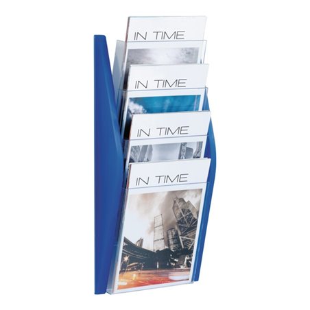 helit Prospekthalter H540xB280xT80mm DIN A4 hoch blau
